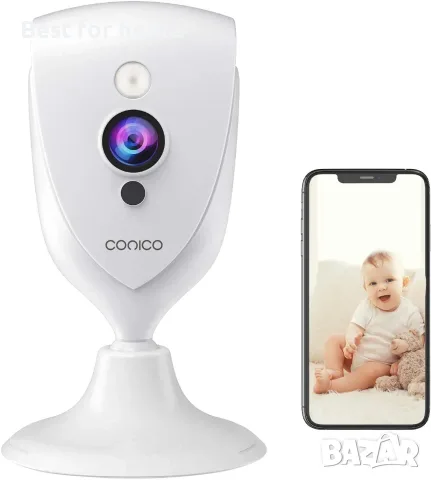 Бебешки монитор, Conico 1080P HD безжична камера за домашни любимци със звуково разпознаване 