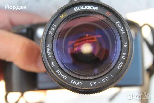 Фотоапарат Canon Eos 500  с обектив Soligor , снимка 3 - Фотоапарати - 56568887