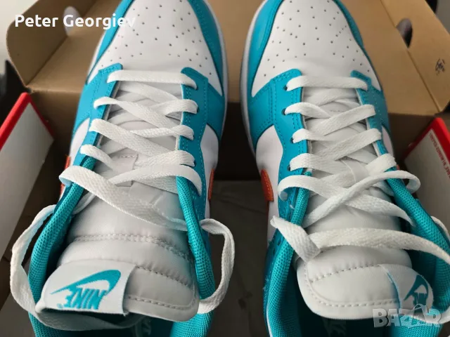 Маратонки Nike Dunk Low Retro White/Cosmic Clay-Dusty Cactus, снимка 5 - Маратонки - 56566049