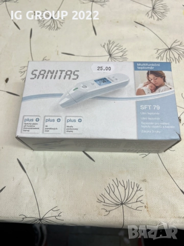 Sanitas SFT 79 – инфрачервен термометър за чело и ухо, 6 в 1