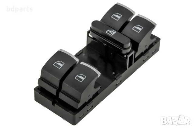 Бутон ключ за стъкла, Volkswagen, VW Golf 5, Passat B6, Tiguan, Хром