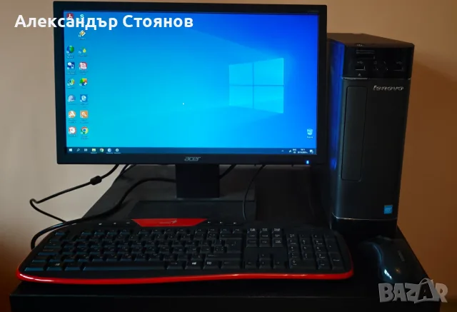 Пълен компютърен комплект Lenovo H500s + Wi-Fi, 19.5" монитор Acer, клавиатура и мишка