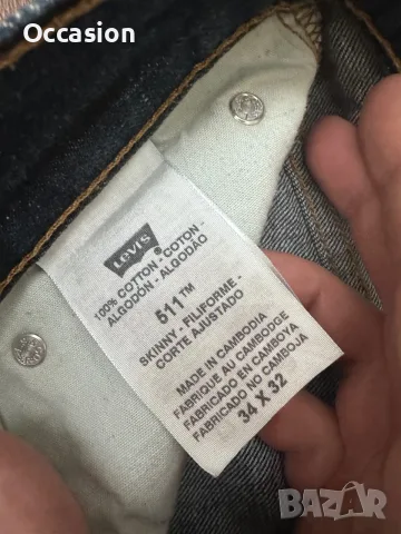 Дънки Levi’s 511 w34 l32 като нови, снимка 6 - Дънки - 56721334