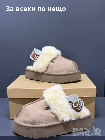 UGG Funkette Дамски Пухкави Чехли На Платформа С Ластична Лента Код SK2515