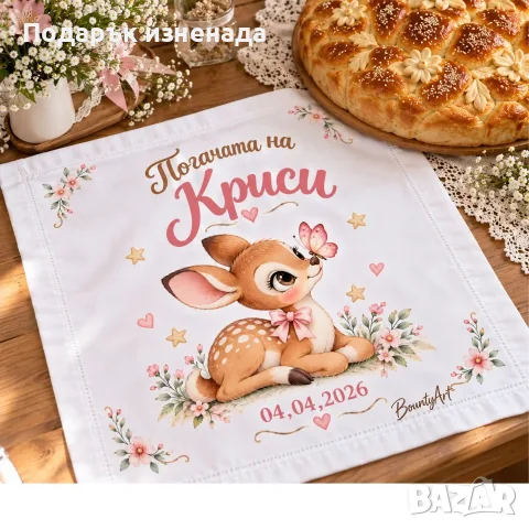 Кърпа за бебешка погача / месал за момиче, снимка 3 - Комплекти за бебе - 55069194