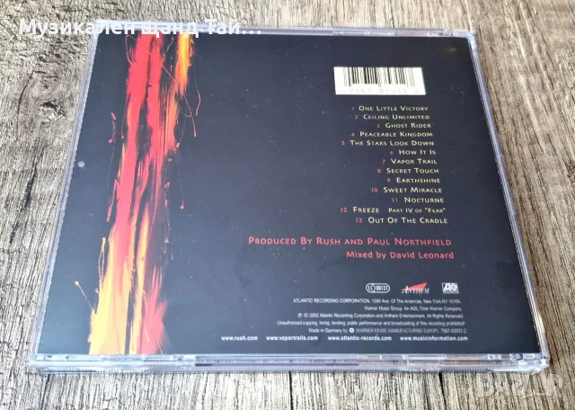 Компакт Дискове - Рок - Метъл: Rush - Vapor Trails, снимка 2 - CD дискове - 56749827