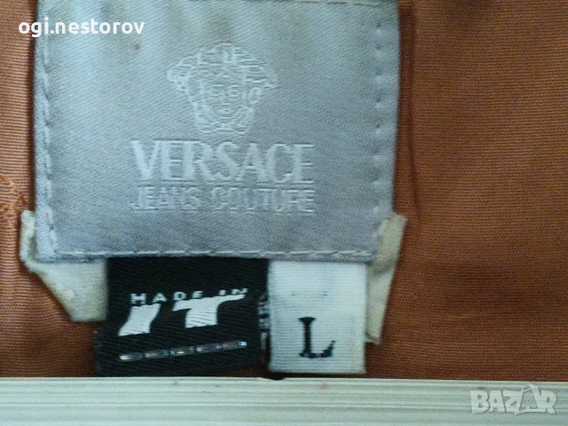 Кожено яке Versace, снимка 5 - Якета - 56652027