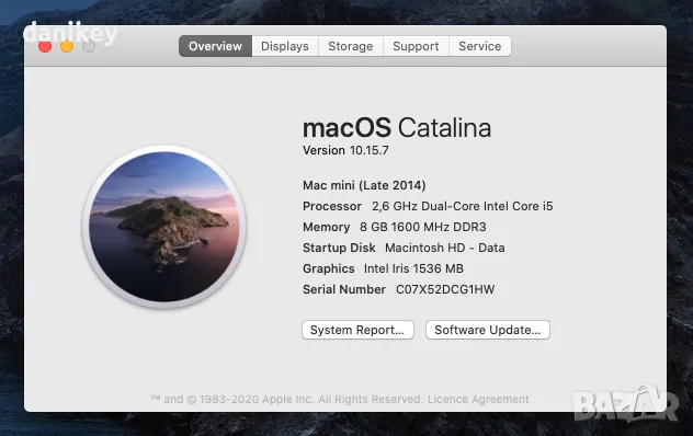 Apple Mac mini 2014 – Core i5 2.6GHz / 8GB RAM / 1TB HDD, снимка 4 - Работни компютри - 56701039