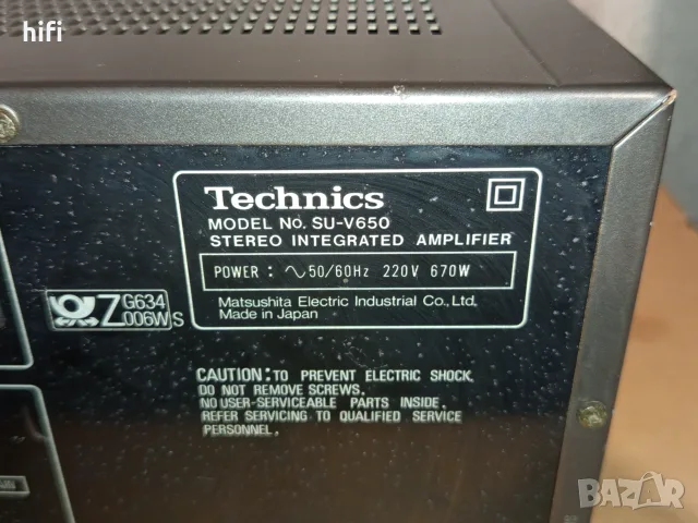 Стерео усилвател Technics SU-V650, снимка 9 - Ресийвъри, усилватели, смесителни пултове - 56629972