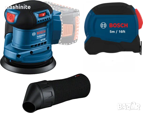 Промоция!Акумулаторен ексцентършлайф GEX 185-LI Solo Bosch