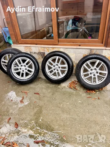 Алуминиеви джанти RIAL 16" 5x112 с зимни гуми Dunlop 205/60/16 (6 мм грайфер) – VW, Skoda