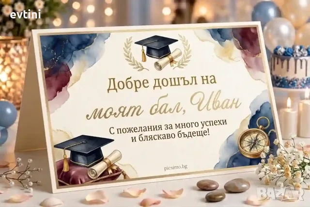Табелки за маса за абитуриентски бал