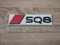 емблема Audi SQ8 нов стил черно с червено, снимка 5