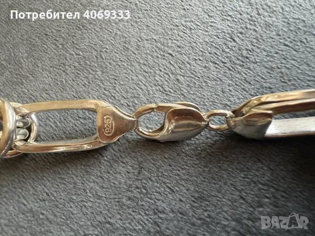 Сребърен масивен ланец 105гр 925проба 62см, снимка 5 - Колиета, медальони, синджири - 56585469