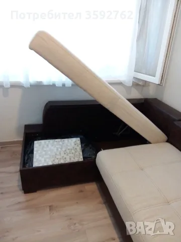 Ъглов диван с функция сън, снимка 3 - Дивани и мека мебел - 56576412