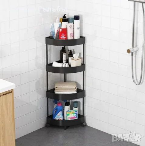 Ъглова въртяща се поставка Corner Storage Rack, снимка 3 - Етажерки - 56558097