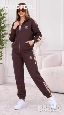 Adidas ✨лого Бродирано ✨ Дамски Ватирани Екипи М-3XL