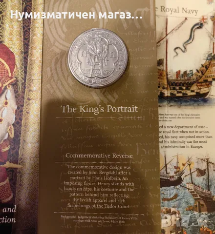 Монета 5 паунда 2009 Хенри VIII, The Royal Mint