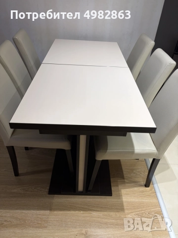 трапезна маса плюс 6 стола(комплект)