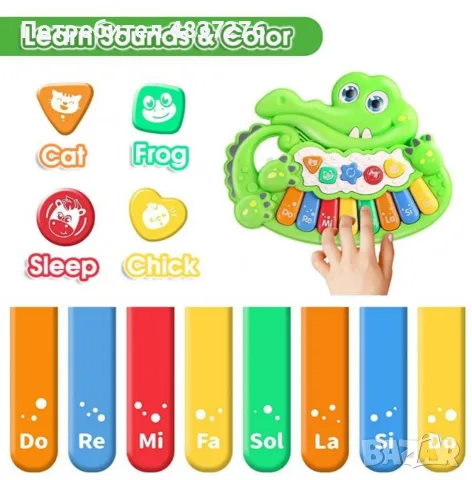 Музикална йоника Крокодилче, снимка 7 - Музикални играчки - 56619629