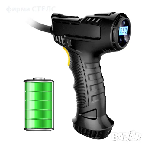 Акумулаторна помпа за гуми STELS RS-90 – 120W, LCD, 2000 mAh