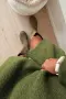 Дамска зелена рокля тип пуловер, снимка 2