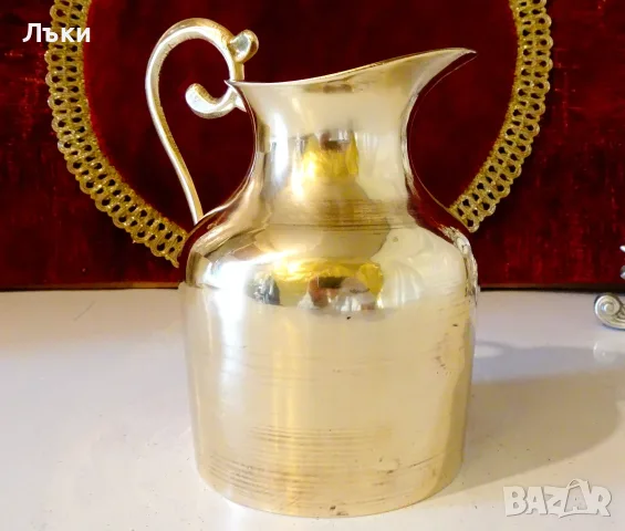 Бронзова кана за вино 480 гр.,500 мл.,позлата. 