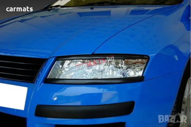 Вежди за фарове за Fiat Stilo (2001-2007) - Черни - EU