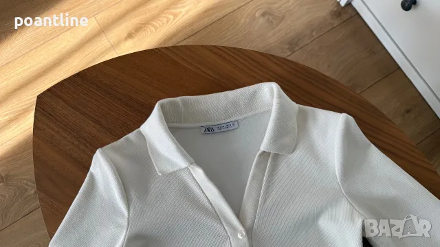 ZARA нежна поло блузка боди, снимка 3 - Блузи с дълъг ръкав и пуловери - 56552322