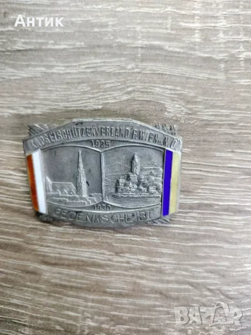 Kapselschützenverband f. Wien u. N.Ö. 1925 1930 Gedenkscheibe