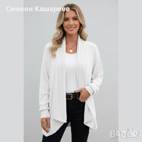 Дамска плетена жилетка, снимка 2 - Жилетки - 56708674