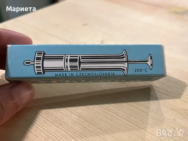  Chirana Стара стъклена спринцовка Стар предмет Колекция, снимка 3 - Медицински консумативи - 56636542