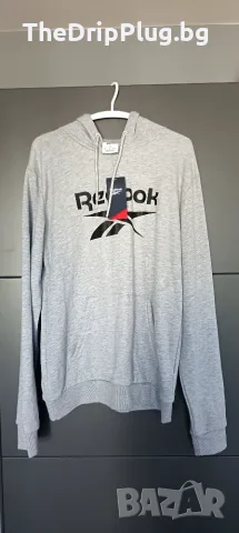 Нов с етикет мъжки суичър Reebok размер L сив