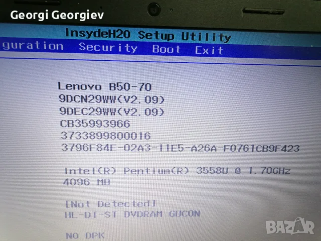 Лаптоп Lenovo B50-70, снимка 3 - Части за лаптопи - 56678300