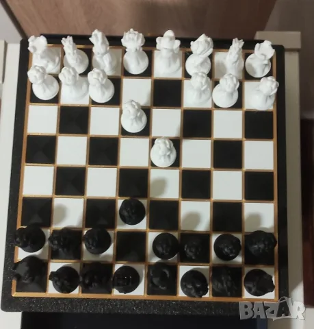 Мини шах за игра с чекмеджета, снимка 2 - Настолни игри - 56727362