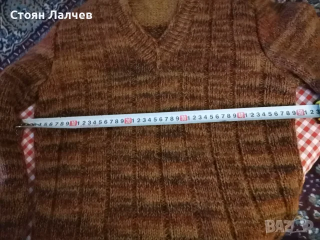Вълнен плетен пуловер , снимка 5 - Пуловери - 56639029