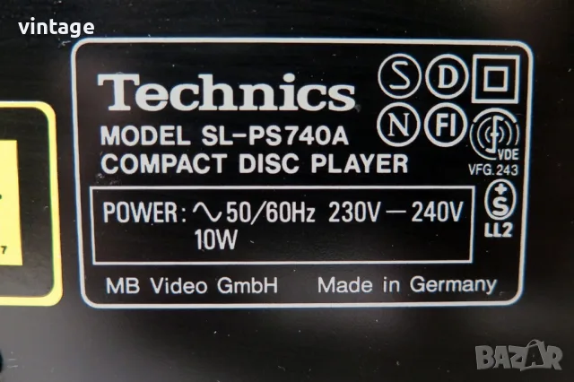 Technics SL-PS740A Compact Disc Player (1993-95), снимка 9 - Други - 56652054