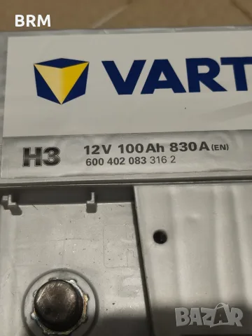 Акумулатор Varta 100Ah, снимка 2 - Аксесоари и консумативи - 56727866