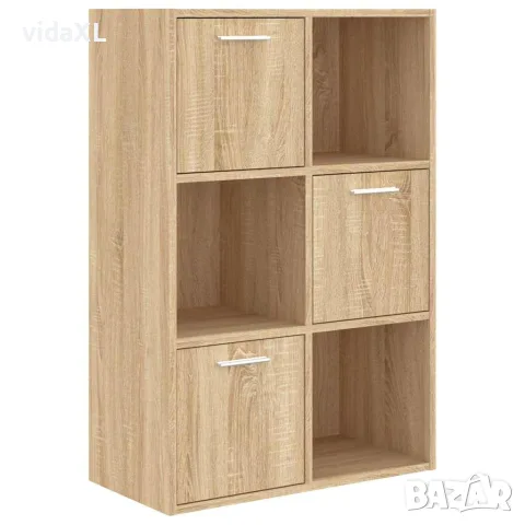 vidaXL Шкаф за съхранение, дъб сонома, 60x29,5x90 см, инженерно дърво