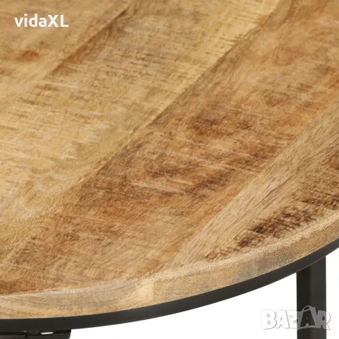 vidaXL Стифиращи маси, 3 бр, манго масив, снимка 8 - Маси - 56147292