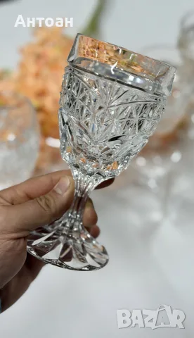 Кристални чаши за вино, снимка 3 - Чаши - 56701200