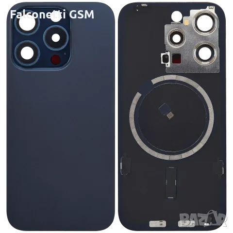 Заден капак за iPhone 15 Pro Max – Оборудван AAA+ – Син титан