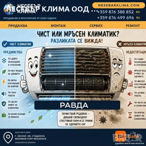  Годишна профилактика на климатици в Равда | Nesebar Klima OOD