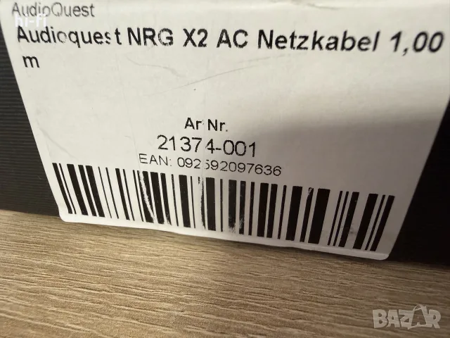 AudioQuest NRG-X2 / Аудио захранващ кабел, снимка 6 - Ресийвъри, усилватели, смесителни пултове - 56750381
