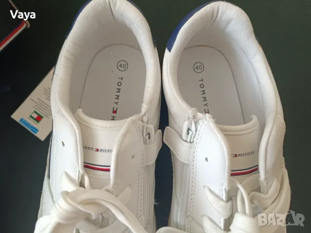 Кожени сникърси Tommy Hilfiger, снимка 5 - Маратонки - 56697089