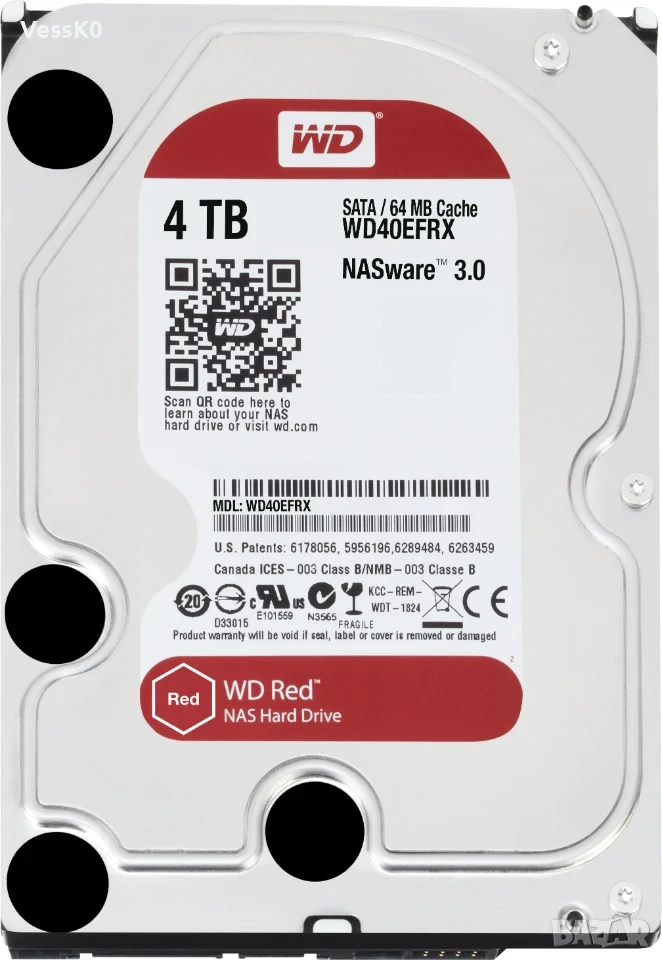 Твърд диск 4TB WD Red NAS WD40EFRX HDD, снимка 1