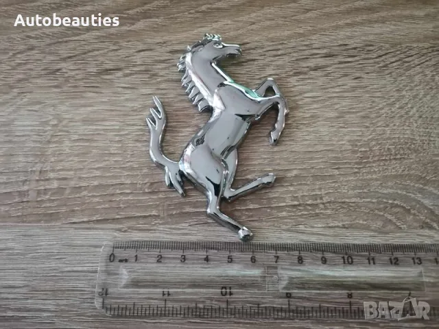 Ferrari конче сребриста емблема дясна, снимка 3 - Аксесоари и консумативи - 56581441
