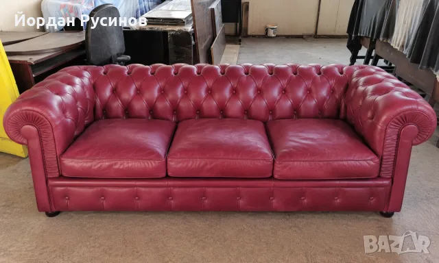 Оригинален Chesterfield Честърфийлд кожен диван Poltrona Frau – Made in Italy
