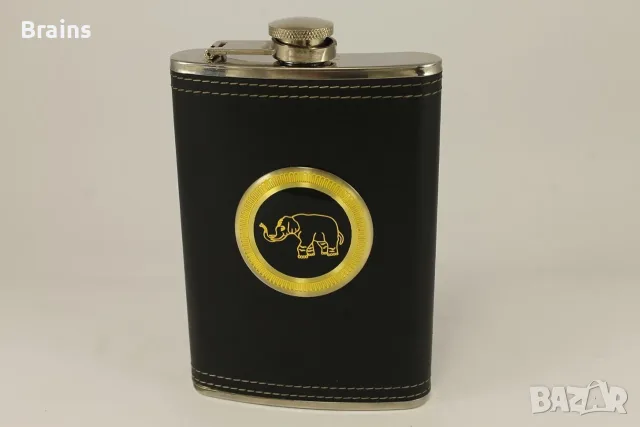 Метална Флашка За Алкохол Със Слонче 9 Oz