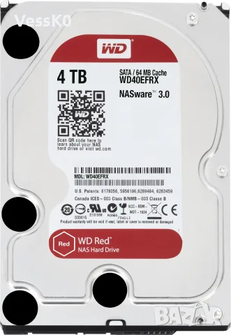 Твърд диск 4TB WD Red NAS WD40EFRX HDD